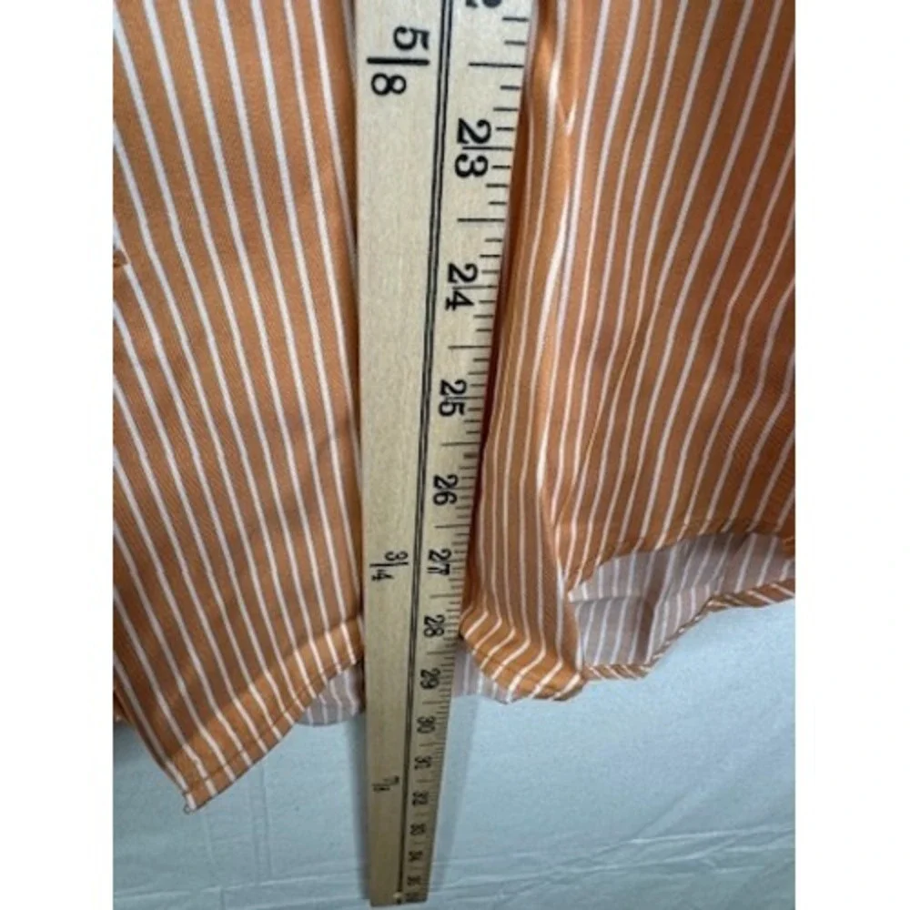 Banana Republic Men's Button Down‎ Shirt Orange Striped Size Medium 15-15.5